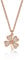 Diamond Treats Dainty Four Leaf Clover Sterling Silver Necklace, Cute Rose Gold Four Leaf Clover Pendant Necklace for Women and Teen Girls, Lucky Charm Rose Gold Necklaces