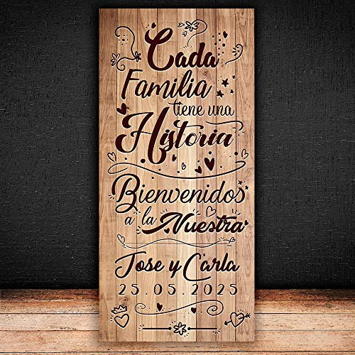 Decoración Boda | Cartel Boda Historia | 70cm x 150cm