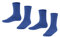 ESPRIT Unisex Kinder Socken Foot Logo 2-Pack K SO Baumwolle einfarbig 2 Paar, Blau (Deep Blue 6046), 35-38