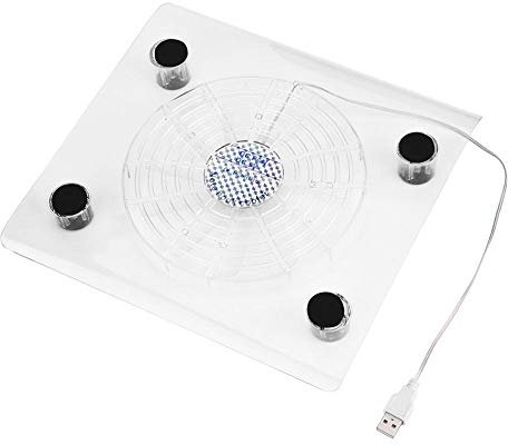 Denash Portable Ultra Quiet Laptop Cooler Cooling Pad Stand for / / Laptop, 1400 RPM, LED RGB Lights, USB Powered Fans, Support Gamer