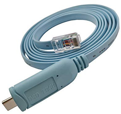 DSD TECH SH-RJ45B Cavo da USB C a RJ45 per console con chip FTDI per Cisco Router/switch NETGEAR Supporto MacBook Pro/Air 2018 e altri laptop USB-C