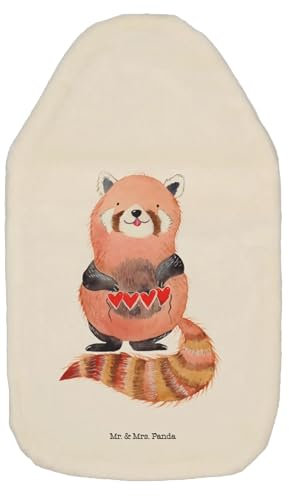 Mr. & Mrs. Panda Wärmflasche Roter Panda - Geschenk, lustige Sprüche, Liebling, Wärmflaschenbezug, Gute Laune, Kinderwärmflasche, Wärmekissen, Kleine