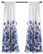 Lush Decor Vorhänge Zuri Flora, lichtfilternd, für Wohnzimmer, Esszimmer, Schlafzimmer, 213,4 x 132,1 cm, Navy