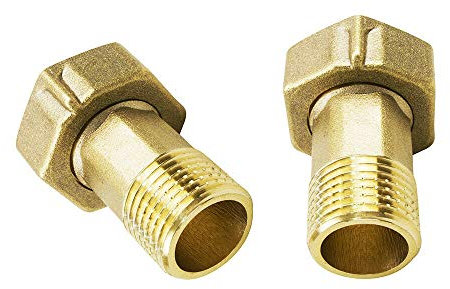 Messing Verschraubung zum Wasserzähler 1/2 3/4 1 IG AG Oring Einfach 2 Stück SET (3/4'')