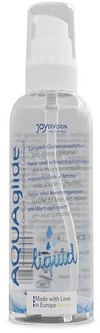JOYDIVISION AQUAglide liquid 50 ml Gleitmittel, wasserbasiertes Gleitgel & extra flüssig, kompatibel mit Latex-Kondo Men
