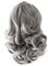 WIG ME UP - JL-3023-701 Haarteil Zopf gewellt halblang (35 cm) 1 Steckkamm + Gummizug Grau Silbergrau