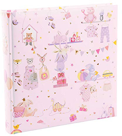 Baby-Tagebuch, Baby-Album, Photoalbum von Turnowsky - hochwertige und einmalige Designs (Kuscheltiere rosa, Baby-Tagebuch)