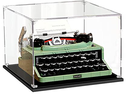 Vitrine für Lego Schreibmaschine, Acryl-Vitrine, staubdichte Aufbewahrungsvitrine für Lego 21327 (Nicht im Lieferumfang enthalten), Größe: 35x30x20cm