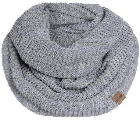 KNIT FACTORY - Jamie Loop Schal - Gestrickter Schlauchschal - Herbst & Winter Essentials - Zeitloses Mode-Accessoire - Für Damen und Herren - Strickschal mit Wolle - Hochwertige Qualität - Grau