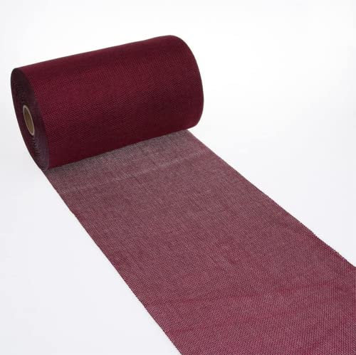 Deko As AS Shabby Chic Leinenoptik Tischläufer, Polyester geruchsneutral, 30 cm x 15 m, Bordeaux