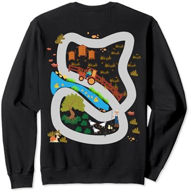 Spielteppich Dorf Track Spielstraße Automassage Geschenk Sweatshirt