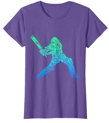 Cricket Player Youth Men Boys Kids T-Shirt