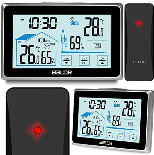 Stazione meteo con display BD-910, colore nero