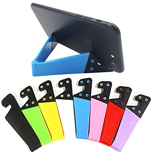 VOVIGGOL V Modèle Mini Support Telephone Bureau 8 Pièces, Porte Téléphone Portable de Voyage de Poche Pliable, Universel Support Smartphone Compatible avec iPhone iPad Tablette Kindle Android