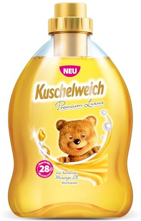 Kuschelweich Weichspüler Premium Luxus mit Moringa-Öl, Weichspüler mit besonderem Kuschelweich-Duft, Weichspüler 750 ml
