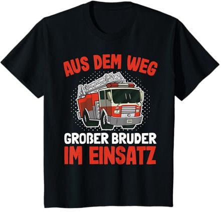 Kinder Großer Bruder Shirt | Großer Bruder Feuerwehr T-Shirt