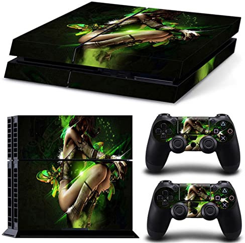 FXCON Anime Für PS4 Skin Für Konsole Und Controller Vinyl-Aufkleber, Für PS4 Aufkleber Wrap Cover Skin Full Set Langlebig Kratzfest 27181 Blasenfrei