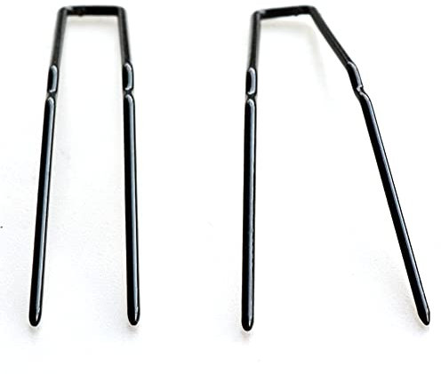 WalBryka Haarnadeln in U-Form, Haarknoten aus Metall, mit tragbarer Box, Haar-Accessoires für Damen, 12 Stück (6,4 cm, schwarz)