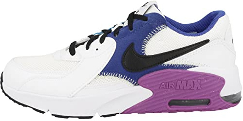 NIKE Air Max Excee Sneaker, White/Black-Hyper Royal-Active Fuchsia, 4.5 UK