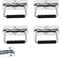 Brateuanoii 4 Piezas Tiradores Plegable De Acero Inoxidable, Asa Plegable Caja De Herramientas, Tirador Plegable Para Cajas, Asa De Cofre, Mango Resorte Plegable Para Caja De Madera Maleta Muebles