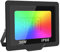 RIGIDON 30W RGB Projecteur LED Extérieurs avec Télécommande, RVB Projecteur LED Exterieur Interieur Couleur, 16 Couleurs 4 Modes Neon Spot Led pour Jadin Terrasse Patio, IP66 étanche