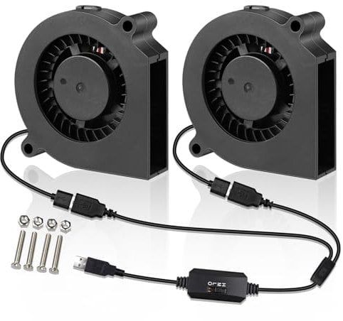 Wathai 60mm x 15mm Computer Case USB Blower Fan 5V with Variable Speed Controller for Receiver DVR Playstation Xbox Computer Cabinet Cooling 2 Pack