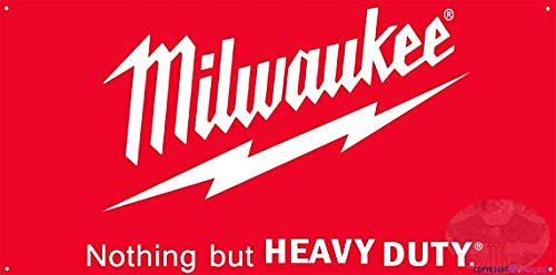 tin Sign Milwaukee Red Tools Garage Advertisement Wall Decor Bar Pub Sign Exterior Home Cave Garage bar Wall Decoration Vintage Metal Aluminum Sign 8 X 12 Inch
