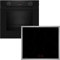 NEFF BX36IB, N 30, Einbau-Herd-Set bestehend aus integrierbarer Herd-Kochfeld-Kombination 60 cm breit, CircoTherm, Schnellaufheizung, LED-Display, Touch Control, Powerstufe, Bräterzone Schwarz