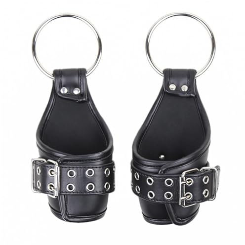 Adefeect SM Bondage Handschellen Erotik Hängetür Handfessel mit Ring Kunstleder Geschirr Fesseln Adult Sexspielzeuge für Anfänger Paare