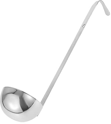MAGICLULU Heavy Duty Stainless Steel Ladle Long Handle Serving Spoon for Soup Sauces for Home Restaurant Buffet