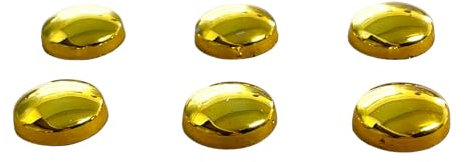 6 x Screw Cover Caps for No 6-8 Gauge Screws, Firm Clip-On Type (Gold)