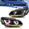 VLAND Scheinwerfer Kompatibel für Golf 6 MK6 TSI Halogen 2008-2013 (Nicht für TDI/GTI/R), 1 Satz (Dämoneye)