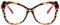 AOOLIA Katzenauge Lesebrillen Feder Scharnier Brille (Rot/Leopard, 1, x)