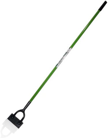 KHAPALWAK Carbon Steel Garden Dutch Hoe, Lightweight digging hoe, Long Handle Hoe Garden Tool for Planting Vegetables Farm, Weeding Loosening Soil, Ditching Digging, and Landscaping Non-Slip PVC Grip