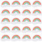 INFUNLY 20pcs 12x9 cm/4.7x3.5Inch Sequin Rainbow Iron On Patches Sequin Rainbow Sew-On Patch Rainbow Sequin Fabric Applique Ironing and Sewing Accessories for Clothing Jeans Jackets Bag Shoes Decor