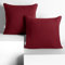 DecoKing 2 Kissenbezüge 50x50 cm Jersey 100% gekämmte Baumwolle Reißverschluss Bordeaux Amber