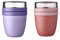 Mepal | Lunchpot Ellipse Mixed | Vivid Lilac + Vivid Mauve | Müslibecher to go | Unterteilung für Joghurt & Müsli | 500 ml + 200 ml | Geeignet für Gefrierschrank, Mikrowelle & Spülmaschine