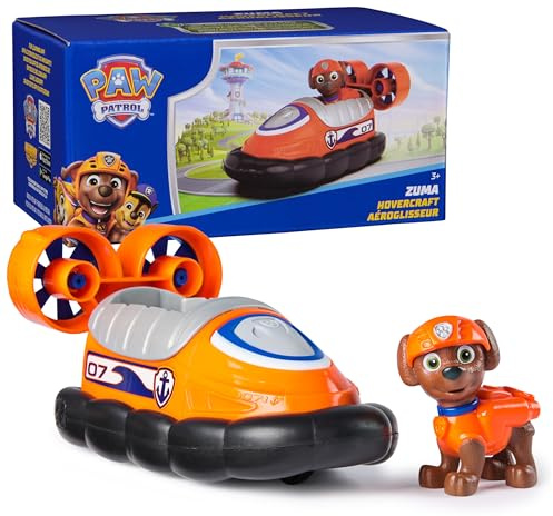 Paw Patrol, Zuma's Hovercraft Spielzeugfahrzeug mit Sammel-Actionfigur, nachhaltig denkendes Kinderspielzeug für Jungen & Mädchen ab 3 Jahren