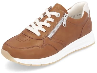 Remonte Damen Low-Top Sneaker D2G01, Frauen Halbschuhe,lose Einlage,straßenschuhe,Strassenschuhe,Freizeitschuhe,Turnschuhe,braun Kombi (20),44 EU