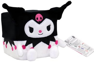 Hello Kitty Cubeez Kuromi 10 cm – Perfekt gewürfeltes Plüschtier zum Stapeln und Ausstellen weicher Memory-Schaum für EIN quitschiges Gefühl Hello Kitty-Fans und Sammler