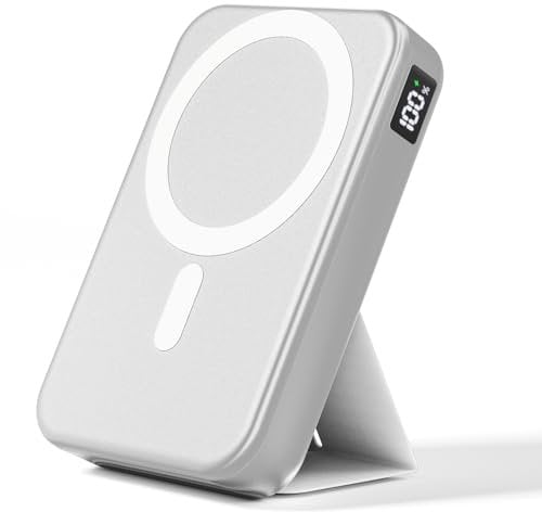 Gxorul Power Bank, Compatible with Magsafe PowerBank 12000, PD 22.5 W Quick Charge Wireless Power Bank with USB-C Inputs and Output and LED Display for iPhone 16/15/14/13/12/Pro/Pro Max