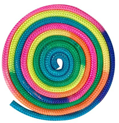 Ieron Gymnastics Rope 3 Meters Rainbow Rhythmic Gymnastics Skipping Rope Art Competition Professional Fitness Exercise Adult Girl Training Equipment Jumping Exercise