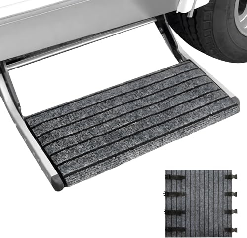 Couvre-Marches Pour Camping-Cars,46*46cm,Tapis de Protection Pour Marches,Tapis Antidérapant, Pour Protection Contre la Poussière Pour Camping-Car,Pendant les Trajets Sur Route Ou Dans le Parc