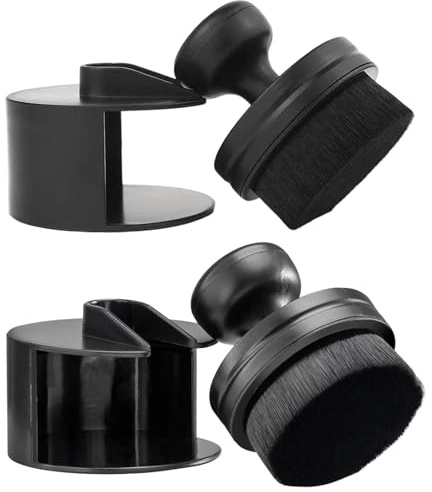 XcnPer 2 PCS Tyre Dressing Applicator, Car Interior Cleaning Brush, Car Tyre Shine, Tire Shine Applicator Brush, Storage Stand Included for Detailing and Car Wash Kit, Black