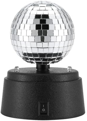 Genérico Mini-Discokugellicht – dekoratives Licht für Partys | klein für Tanzbühne mit Batterien | Discokugel mit Spiegel | Discokugel mit Spiegel für Fies
