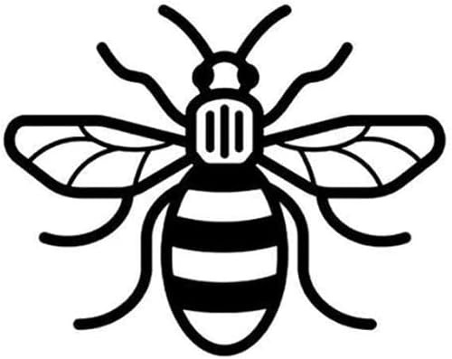Gift Island Manchester Bee Sticker | Manchester Worker Bee Car Bumper Sticker Decal Vinyl 15.3 cm x 12 cm | Proud to be Mancunian Sticker | made in manchester for Car, Van, Laptop, Bedroom
