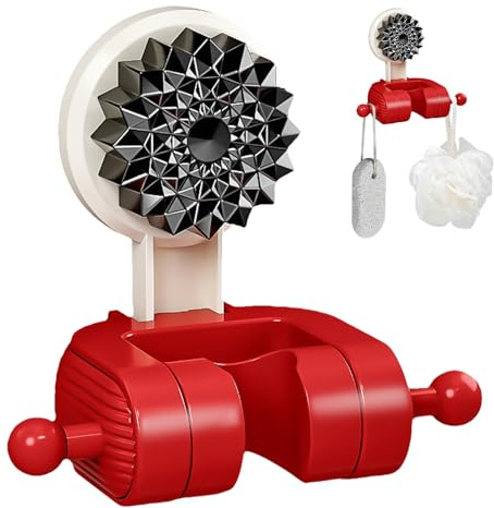 Duschkopfhalter mit Saugnapf, verstellbare Halterung, Duschstrahlhalterung, für Badezimmer, Zuhause, Wohnmobil, Fliesen, Wand, Luffa-Handtücher