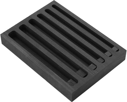 Molde Lingote Grafito, Molde Grafito Tira Larga Herramienta Crisol Alta Temperatura para Fundir Fundir Oro Plata Aluminio Cobre Latón Fundición Metales Moldes Refinación Varios Tamaños