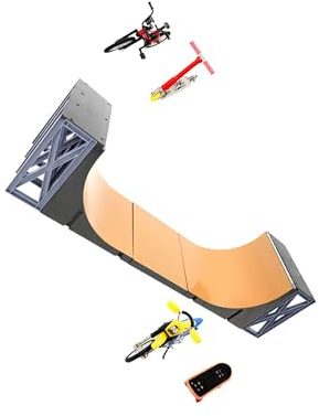 RCGOFOLLOW Finger Skateboard Rampen, Finger Bike Set, Aktivitätenpaket, Spielzeug für Kinder, Feiertage, Feiern und Spaß, Aber auch zuverlässige Partygeschenke, Spielzeug, Fingerboard,
