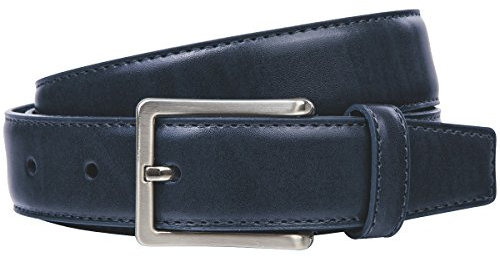 LINDENMANN Gürtel Herren Ledergürtel, Rindleder XL, in 3 Farben, mittelbraun/marine/grau, Größe/Size:95, Farbe/Color:blau